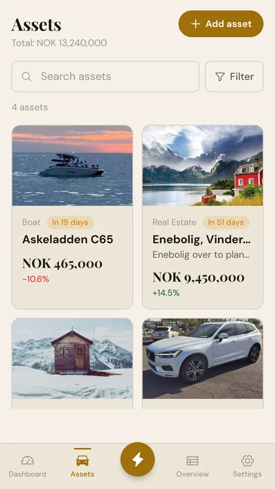 Veldi app: your assets with photos